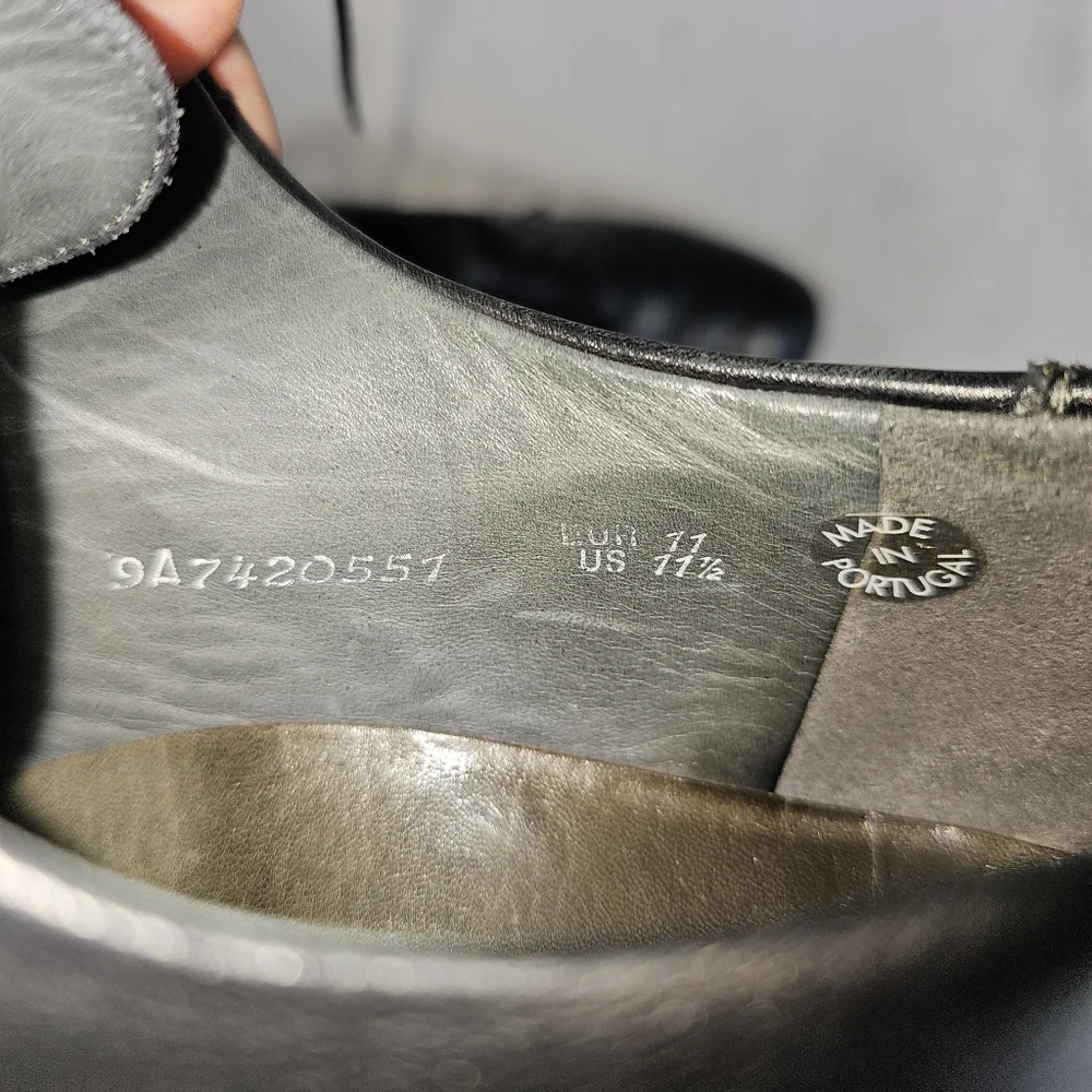 Mephisto Oxford Shoes Mens 11.5 Black  Leather Janeiro Comfort Square Toe. - Picture 11 of 14